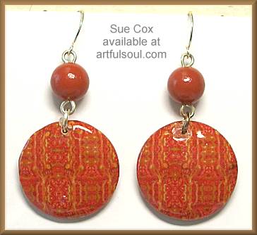 Sue Cox Coral Pattern Earrings