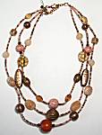 Sue Cox Pinks and Copper Necklace