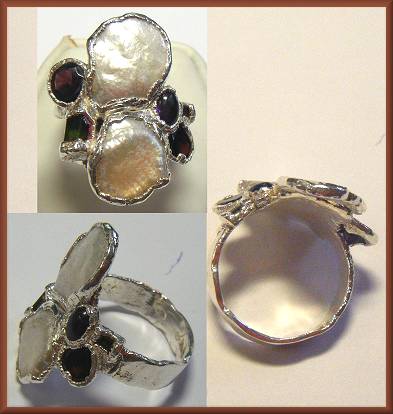 Dandridge Silver Double Keishi Ring