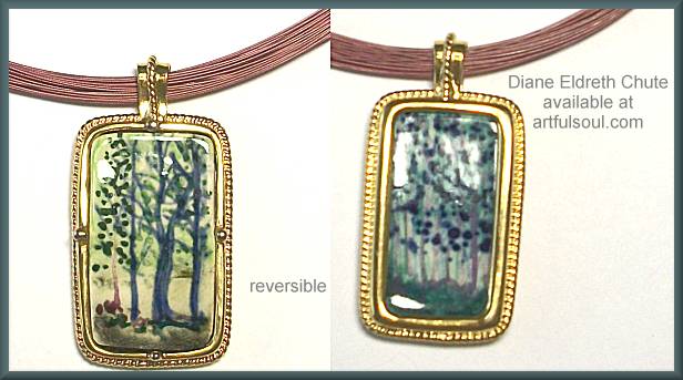 Diane Eldreth Chute Reversible Grove of Trees Pendant