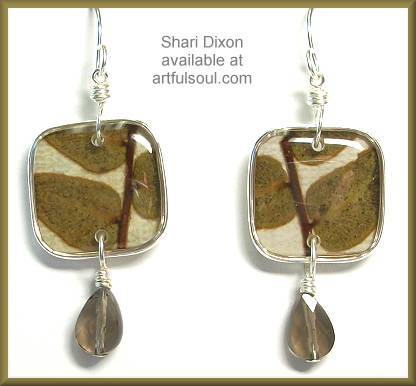 Shari Dixon Wild Brown Leaf Earrings