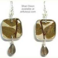 Shari Dixon Wild Brown Leaf Earrings