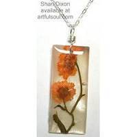 Shari Dixon Orange Achillea Necklace