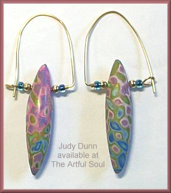Judy Dunn Shibori Pastel Multi Earrings