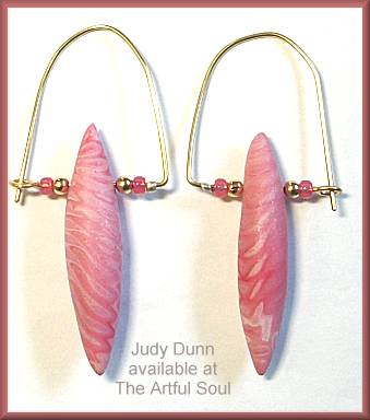 Judy Dunn Shibori Pink Earrings