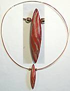 Judy Dunn Shibori Red Necklace