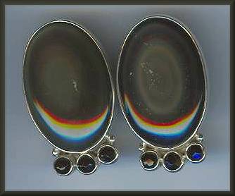 Echo of the Dreamer Rainbow Obsidian CLIP Earrings