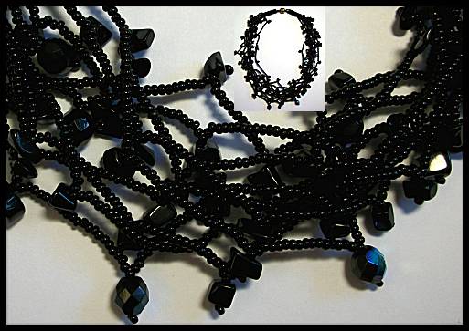 Enchanted Black Beaded Necklace