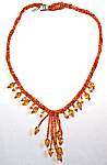 Mayan Tangerine Necklace
