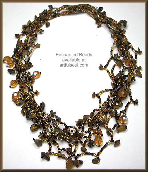 Enchanted Brown Multi-Strand Necklace