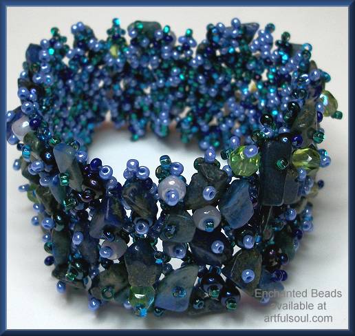 Enchanted Lapis Blue Flat Bracelet