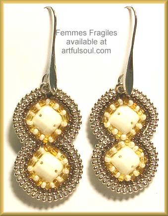 Femmes Fragiles Cream Earrings