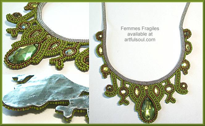 Femmes Fragiles Olive/Bronze Necklace