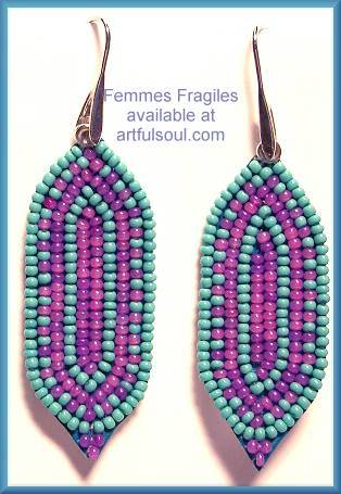 Femmes Fragiles Turquoise/Orchid Earrings