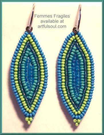 Femmes Fragiles Turquoise/Green Earrings