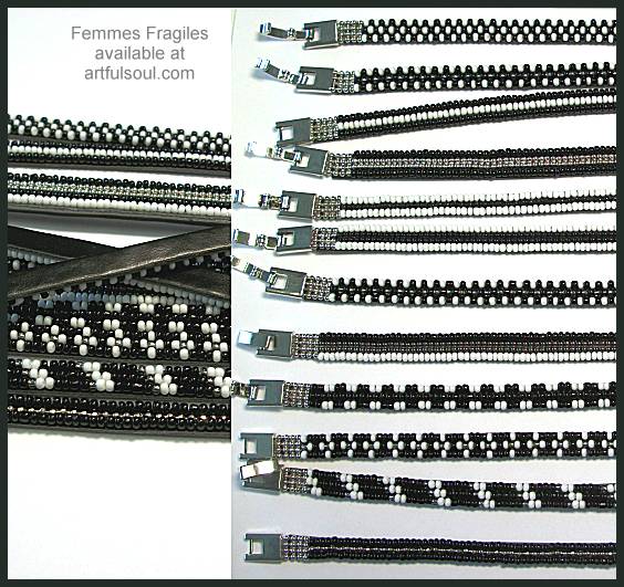 Femmes Fragiles Skinny Black&White Bracelet