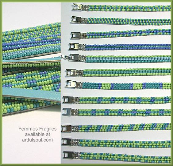 Femmes Fragiles Turquoise/Green Skinny Bracelet