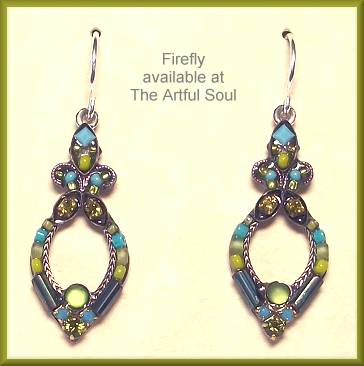 Firefly Graceful Mosaic Olivine Earrings