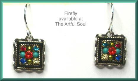 Firefly Small Square Mosaic Earrings