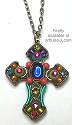 Firefly Mosaic Cross Necklace