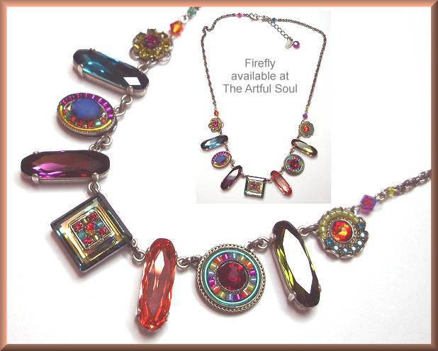 Firefly Oblong Crystals Mosaic Necklace