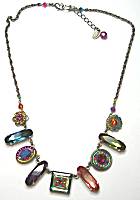 Firefly Oblong Crystals Mosaic Necklace