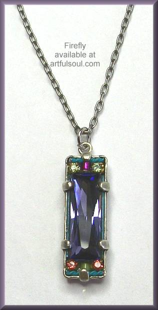 Firefly Oblong Tanzanite Crystal Pendant