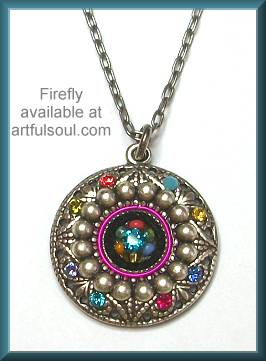 Firefly Beaded Circle Necklace