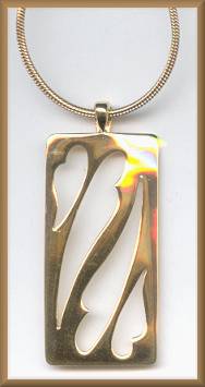 Finestkind Gold Vermeil Rectangular Pendant