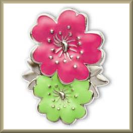 Finders Key Purse Clip Wild Roses (retired)