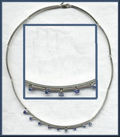 Druxman Sterling Sapphire Necklace