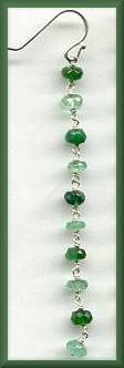 Druxman Long Emerald SS Earrings