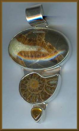 Septarian Ammonite Pendant