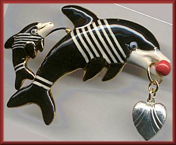 Jewelry 10 Leaping Dolphins Pin