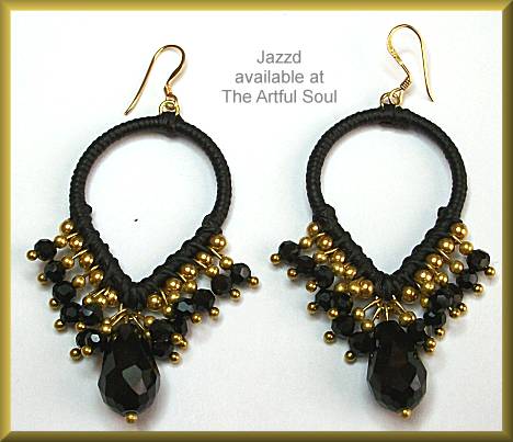 Jazzd Wrapped Black Crystal Earrings