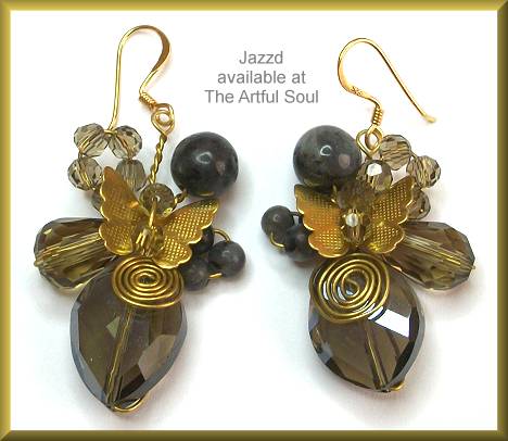 Jazzd Butterfly in Smoke Cluster Earrings