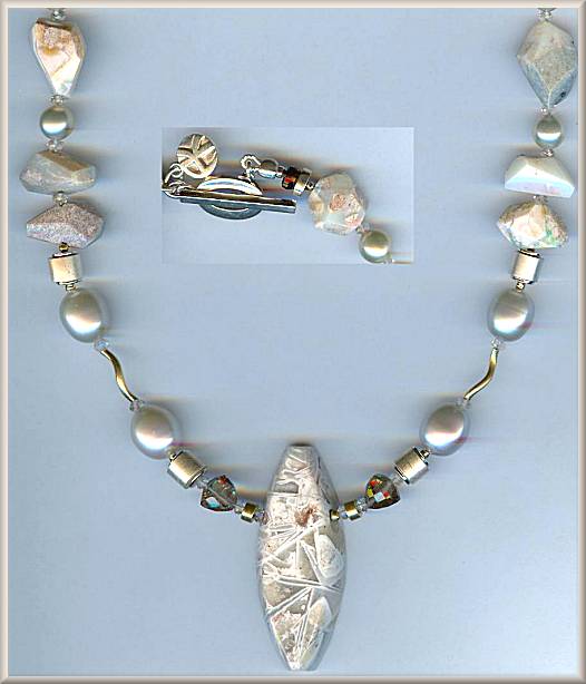 Kasselman Window Rock Agate Opal Necklace