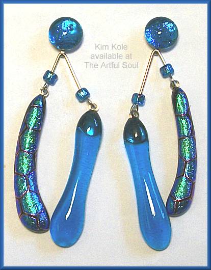 Kim Kole Blue FreeForm Earrings
