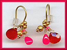 Laura Gibson 22kt Fire Opal Ruby Earrings