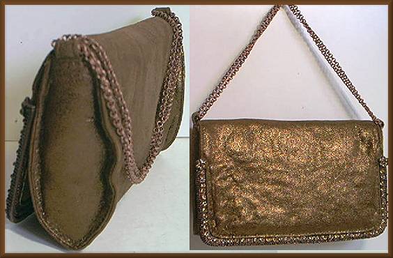 Lixenberg Light Chocolate Leather Evening Bag