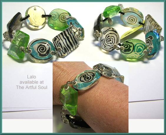 Orna Lalo Aqua/Green Nuggets Bracelet