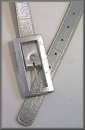 Leatherock Silver Leather Belt