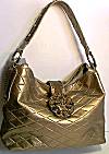 Leatherock Antique Gold Quilted Bag