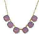La Vie Golden 6-Stone Lavender Necklace