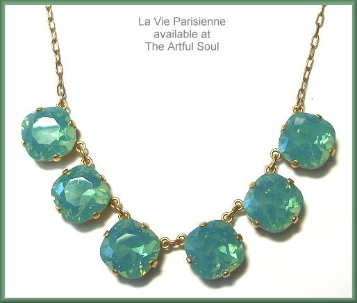 La Vie Golden 6-Stone Peruvian Opal Necklace