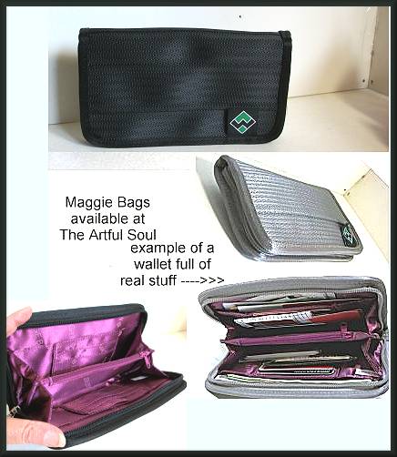 Maggie Bags Black Zip Wallet