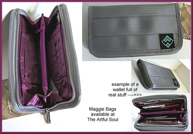 Maggie Bags Silver Zip Wallet