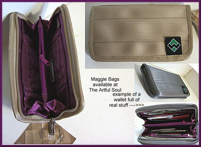 Maggie Bags Light Gold Zip Wallet
