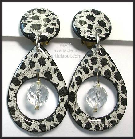 MAM Grand Opening Gray Leopard Earrings