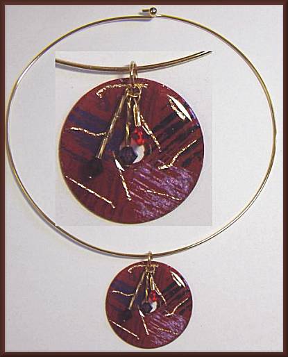 MAM Sunset Deep Red/Purple Necklace